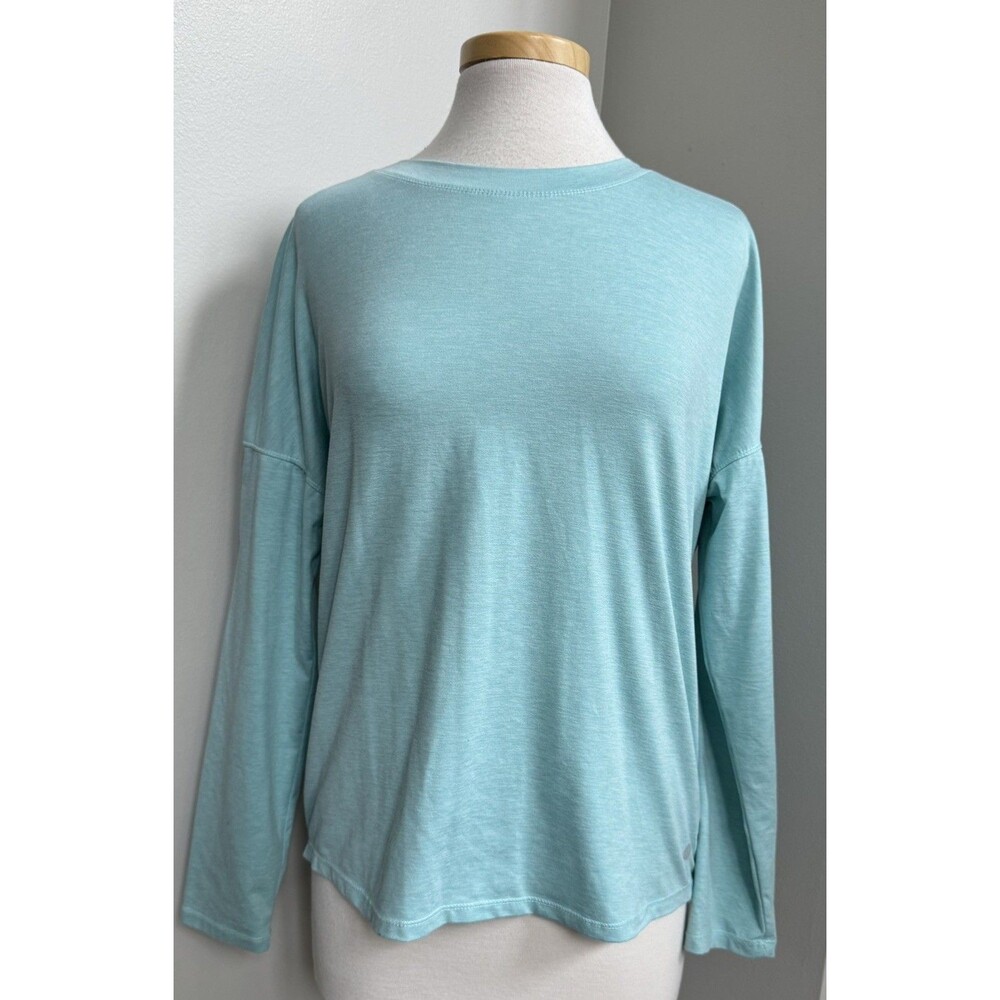 Layer8 Blue Long SleeveCrew Neck Crisscross/Lattice Back Yoga Top Size Small - Picture 7 of 11